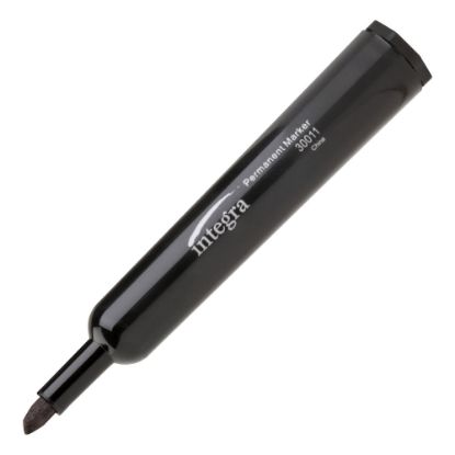 Picture of Integra Permanent Chisel Markers, Point Style, Black, Pack Of 12