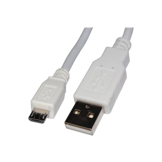 Picture of 4XEM - Data / power cable - Micro-USB Type B male to USB male - 6 ft - white