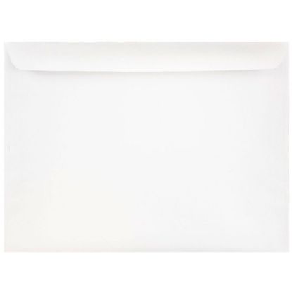 Picture of JAM Paper Booklet Envelopes, 9in x 12in, Gummed Seal, White, Pack Of 25