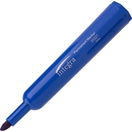 Picture of Integra Permanent Chisel Markers - Chisel Marker Point Style - Blue - 12 / Dozen