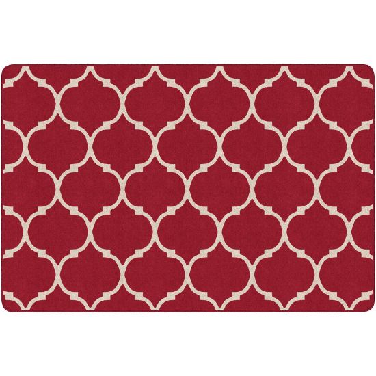 Picture of Flagship Carpets Moroccan Trellis Rectangular Rug, 72in x 108in, Red