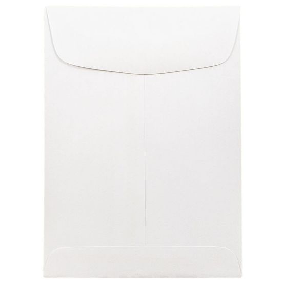 Picture of JAM Paper Open-End 5 1/2in x 7 1/2in Catalog Envelopes, Gummed Seal, White, Pack Of 25