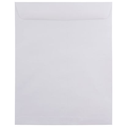 Picture of JAM Paper Open-End 11 1/2in x 14 1/2in Catalog Envelopes, Gummed Seal, White, Pack Of 25