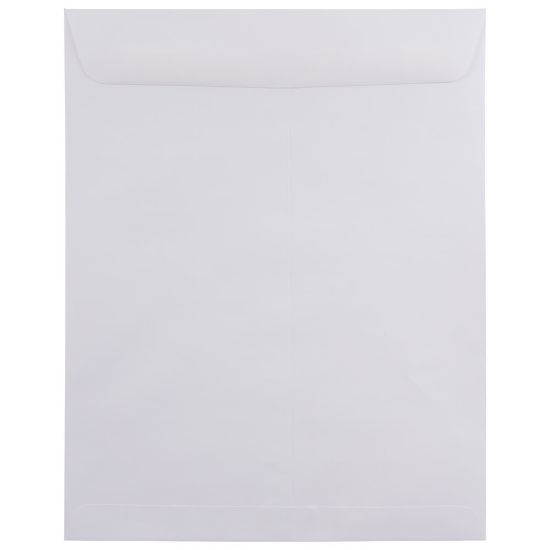 Picture of JAM Paper Open-End 11 1/2in x 14 1/2in Catalog Envelopes, Gummed Seal, White, Pack Of 25