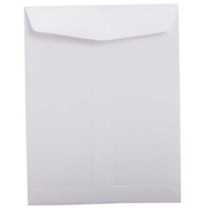 Picture of JAM Paper Open-End 8 3/4in x 11 1/4in Catalog Envelopes, Gummed Seal, White, Pack Of 25