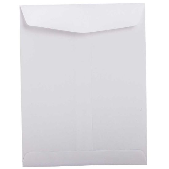 Picture of JAM Paper Open-End 8 3/4in x 11 1/4in Catalog Envelopes, Gummed Seal, White, Pack Of 25