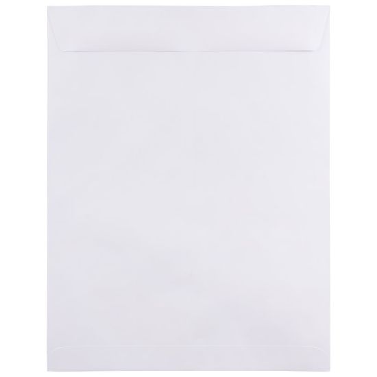 Picture of JAM Paper Open-End 12in x 15 1/2in Catalog Envelopes, Gummed Seal, White, Pack Of 25