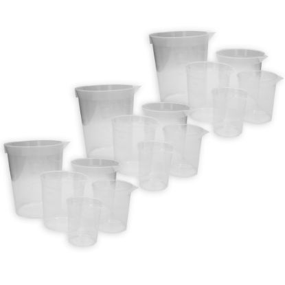 Picture of Learning Advantage Economy Graduated Beakers, 5 Beakers Per Set, Pack Of 3 Sets