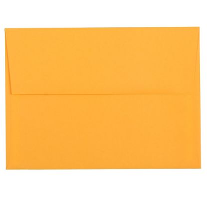 Picture of JAM Paper Booklet Invitation Envelopes, A7, Gummed Seal, Orange, Pack Of 25