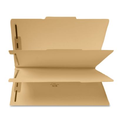 Picture of Sparco 6-Part File Folders With Fasteners, Legal Size, Manila, Box Of 25