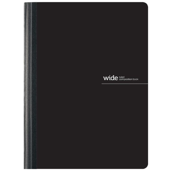 Picture of Office Depot Brand Poly Composition Book, 7-1/2in x 9-3/4in, Wide Ruled, 80 Sheets, Black