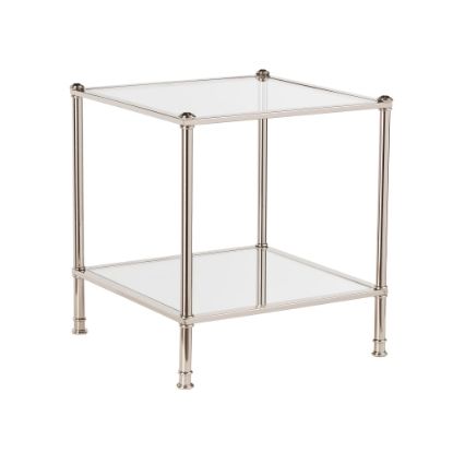 Picture of SEI Furniture Paschall End Table, Square, Clear/Silver