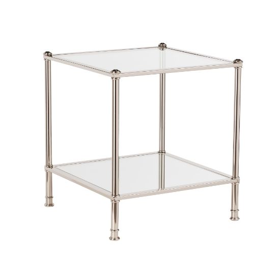 Picture of SEI Furniture Paschall End Table, Square, Clear/Silver