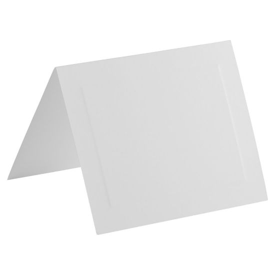 Picture of JAM Paper Blank Fold-Over Cards, Panel Border, 4 3/8in x 5 7/16in, White, Pack Of 100