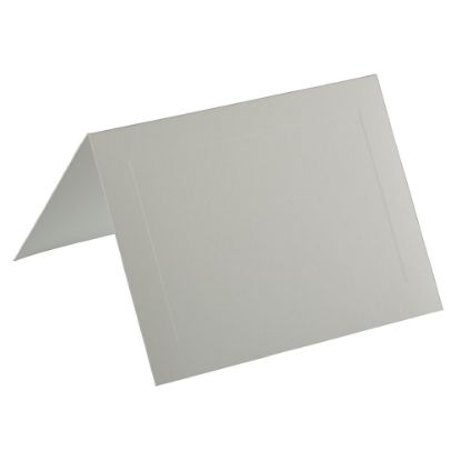 Picture of JAM Paper Note Cards, Fold-Over, Panel Border, 4 5/8in x 6 1/4in, White, Pack Of 25