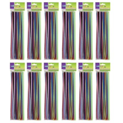 Picture of Creativity Street Regular Stems, Assorted Colors, 100 Stems Per Pack, Set Of 12 Packs