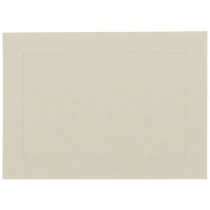 Picture of JAM Paper Blank Cards, 3 1/2in x 4 7/8in, With Panel Border, Ivory, Pack Of 100