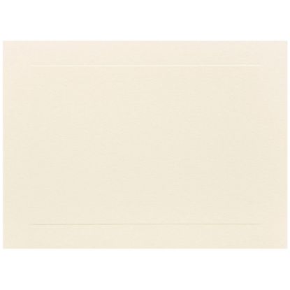 Picture of JAM Paper Note Cards, Panel Border, 4 5/8in x 6 1/4in, Ivory, Pack Of 100