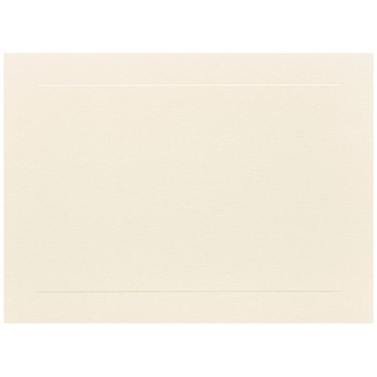 Picture of JAM Paper Note Cards, Panel Border, 4 5/8in x 6 1/4in, Ivory, Pack Of 100