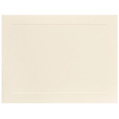 Picture of JAM Paper Blank Note Cards, Panel Border, 4 1/4in x 5 1/2in, Ivory, Pack Of 100