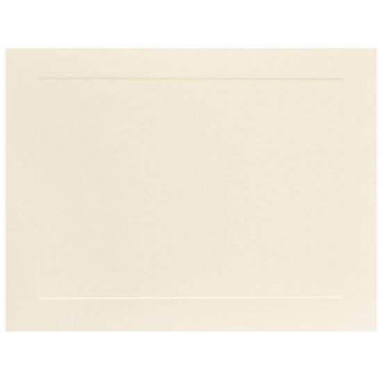 Picture of JAM Paper Blank Note Cards, Panel Border, 4 1/4in x 5 1/2in, Ivory, Pack Of 100