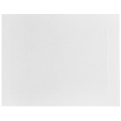 Picture of JAM Paper Blank Note Cards, Panel Border, 4 1/4in x 5 1/2in, White, Pack Of 100