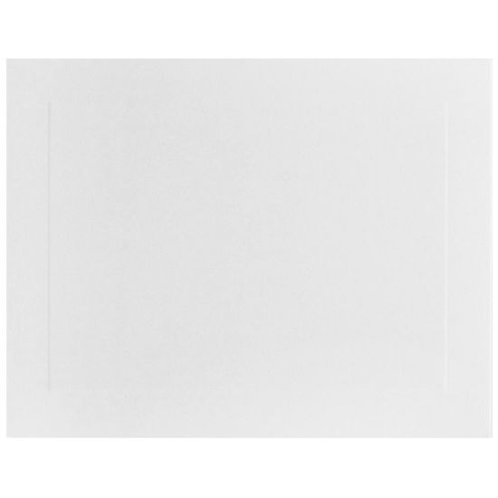 Picture of JAM Paper Blank Note Cards, Panel Border, 4 1/4in x 5 1/2in, White, Pack Of 100