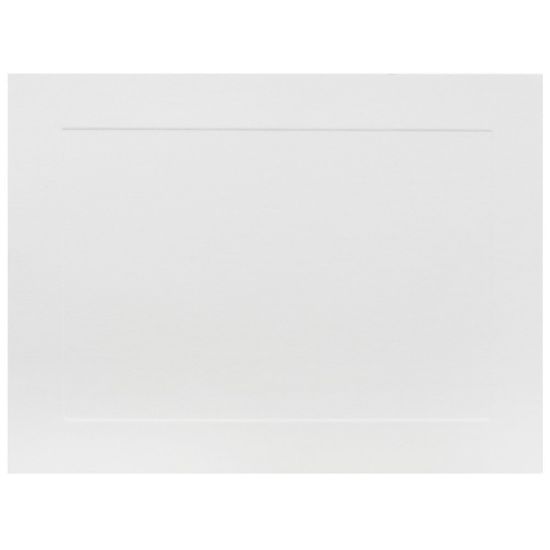 Picture of JAM Paper Note Cards, Panel Border, 4 5/8in x 6 1/4in, White, Pack Of 100