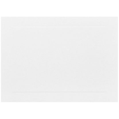 Picture of JAM Paper Blank Note Cards, Panel Border, 5 1/8in x 7in, White, Pack Of 100