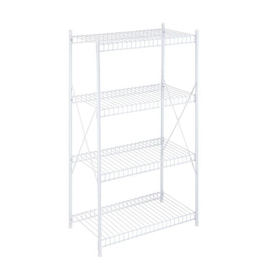 Picture of Honey-Can-Do Steel Wire Storage Shelf, 4-Tier, 41inH x 23-5/16inW x 13-1/8inD, White