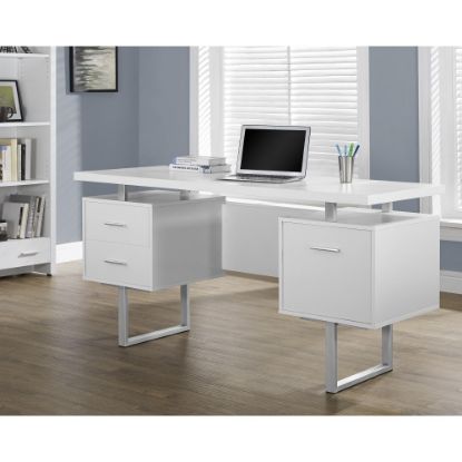 Picture of Monarch Specialties Retro-Style 60inW Computer Desk, White