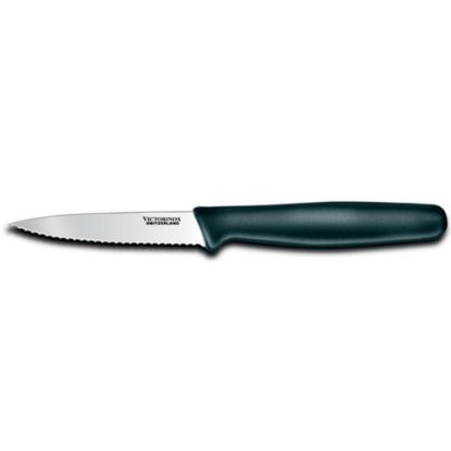 Picture of Victorinox Serrated Paring Knife, 3-1/4in, Black Handle