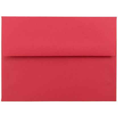 Picture of JAM Paper Booklet Invitation Envelopes, A6, Gummed Seal, 30% Recycled, Red, Pack Of 25