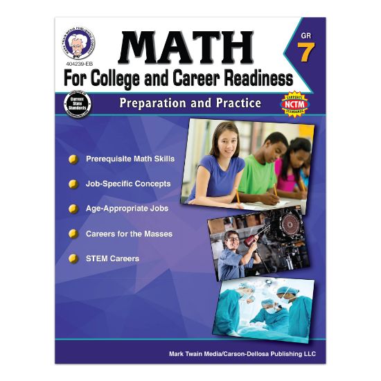 Picture of Carson-Dellosa Math For College And Career Readiness Workbook, Grade 7