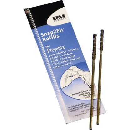 Picture of PM Snap2It Brass Refills - Medium Point - Black Ink - Acid-free, Water Resistant, Water Proof - 2 / Pack