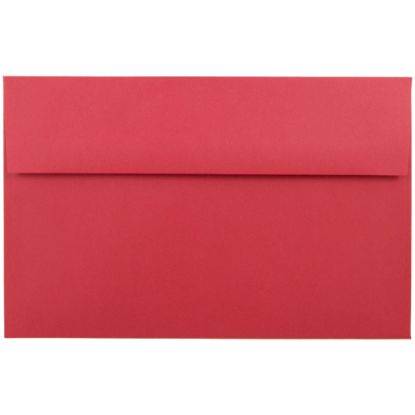 Picture of JAM Paper Booklet Invitation Envelopes, A10, Gummed Seal, 30% Recycled, Red, Pack Of 25