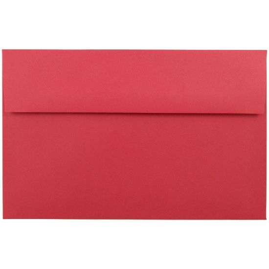 Picture of JAM Paper Booklet Invitation Envelopes, A10, Gummed Seal, 30% Recycled, Red, Pack Of 25