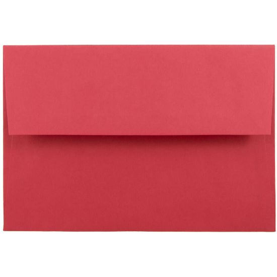 Picture of JAM Paper Booklet Invitation Envelopes, A8, Gummed Seal, 30% Recycled, Red, Pack Of 25