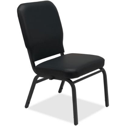 Picture of Lorell Big And Tall Vinyl Stack Chair, Black