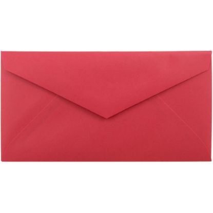 Picture of JAM Paper Booklet Envelopes, #7 3/4 Monarch, Gummed Seal, 30% Recycled, Red, Pack Of 25