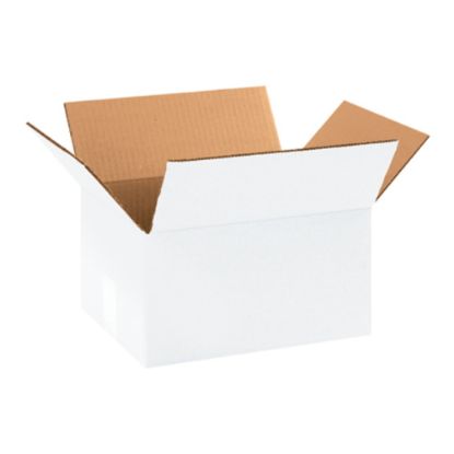 Picture of Partners Brand Corrugated Boxes 11 1/4in x 8 3/4in x 6in, White, Bundle of 25