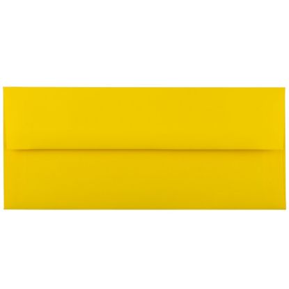 Picture of JAM PAPER #10 Business Colored Envelopes, 4 1/8in x 9 1/2in, Yellow, Pack Of 25