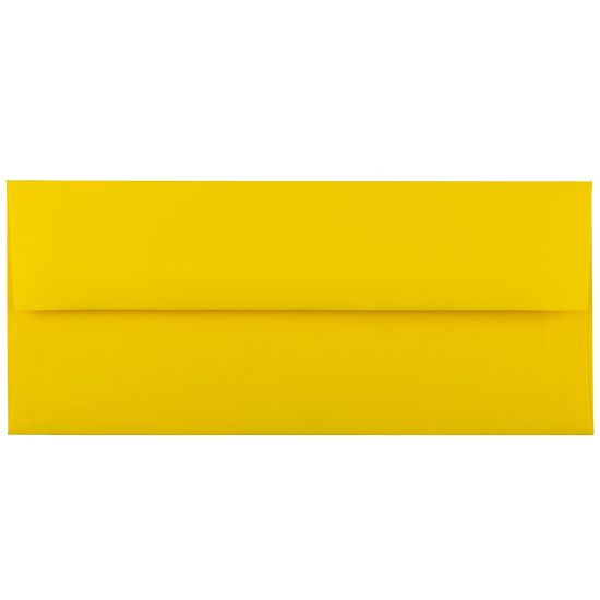 Picture of JAM PAPER #10 Business Colored Envelopes, 4 1/8in x 9 1/2in, Yellow, Pack Of 25