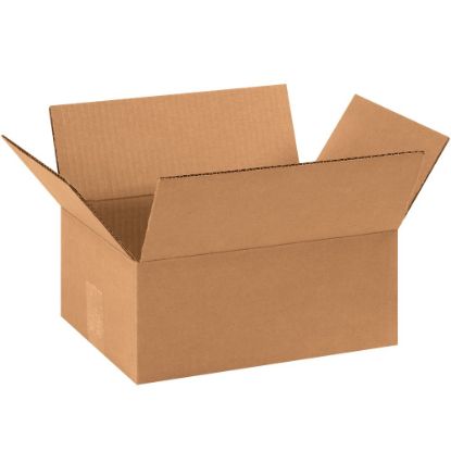 Picture of Partners Brand Flat Corrugated Boxes, 11 1/4in x 8 3/4in x 4in, Kraft, Bundle of 25