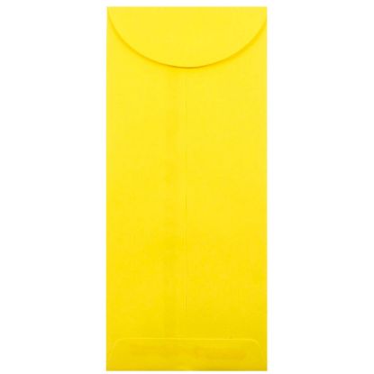 Picture of JAM Paper Policy Envelopes, #12, Gummed Seal, 30% Recycled, Yellow, Pack Of 25