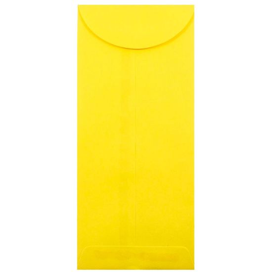 Picture of JAM Paper Policy Envelopes, #12, Gummed Seal, 30% Recycled, Yellow, Pack Of 25