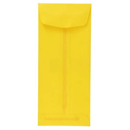 Picture of JAM Paper #10 Policy Envelopes, Gummed Seal, 30% Recycled, Yellow, Pack Of 25