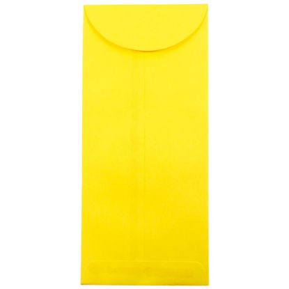 Picture of JAM Paper Policy Envelopes, #14, Gummed Seal, 30% Recycled, Yellow, Pack Of 25