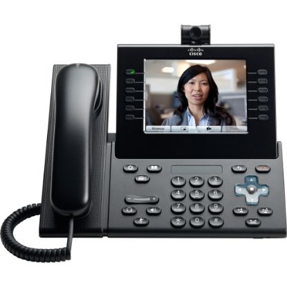 Picture of Cisco Unified 9971 IP Phone - Desktop - Charcoal - 1 x Total Line - VoIP - 5.6in LCD - IEEE 802.11a/b/g - 2 x Network (RJ-45) - PoE Ports