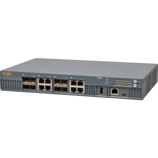 Picture of HPE 7030 Wireless LAN Controller - TAA Compliant - 8 x Network (RJ-45) - Gigabit Ethernet - Rack-mountable